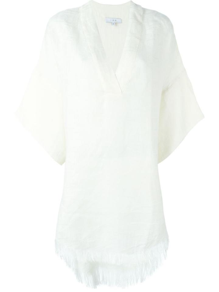 Iro Frayed Tunic, Women's, Size: 34, Nude/neutrals, Linen/flax