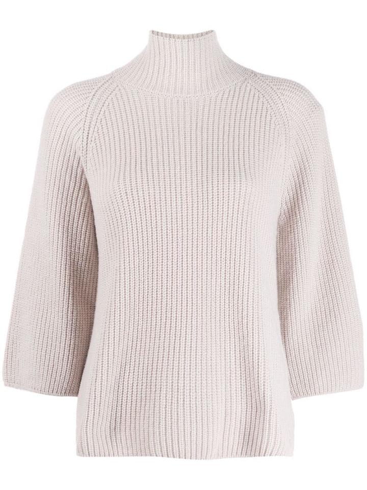 Gentry Portofino Funnel Neck Jumper - Neutrals