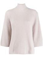 Gentry Portofino Funnel Neck Jumper - Neutrals