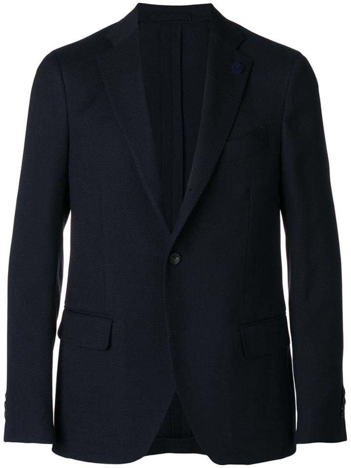 Lardini Single Breasted Blazer - Blue