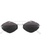 Dior Eyewear Rhomb Shaped Sunglasses - Silver
