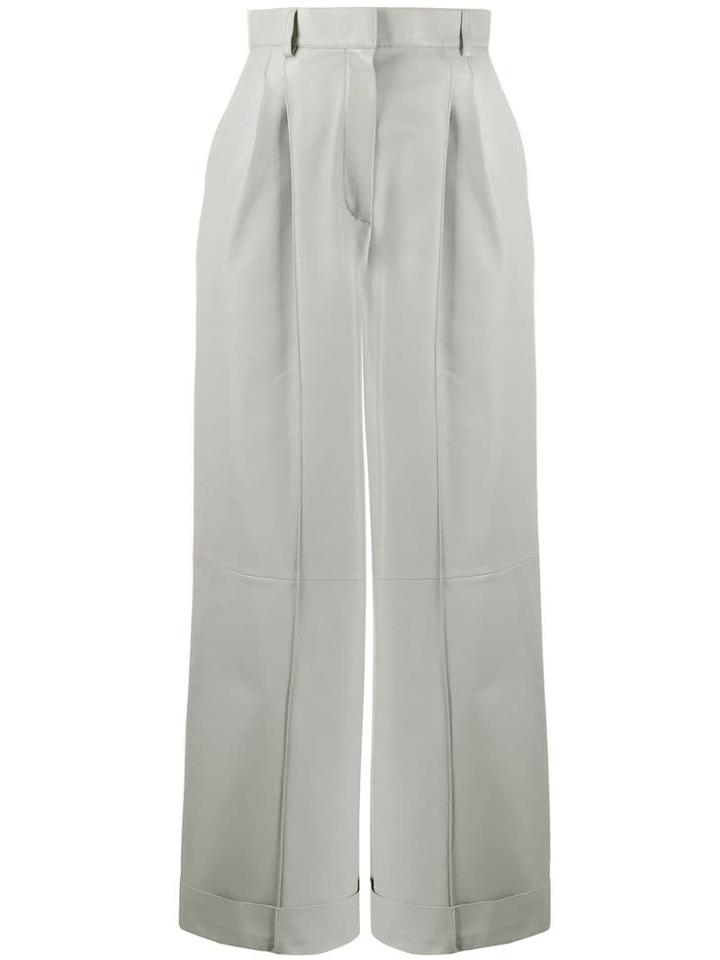 Fendi Cropped Panelled Trousers - Grey