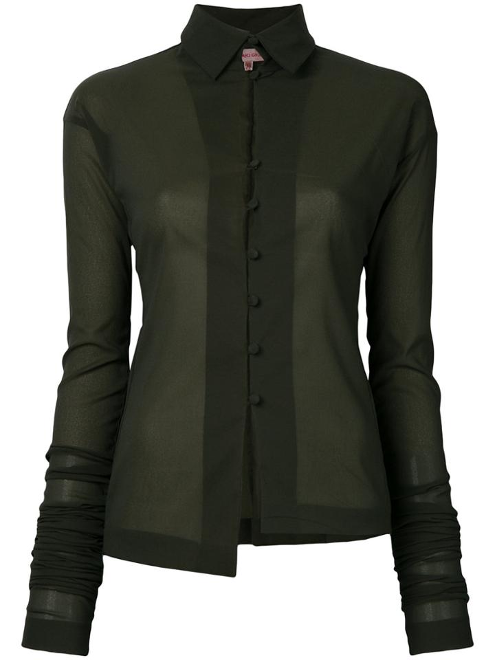 Romeo Gigli Vintage Elongated Sleeves Shirt - Green