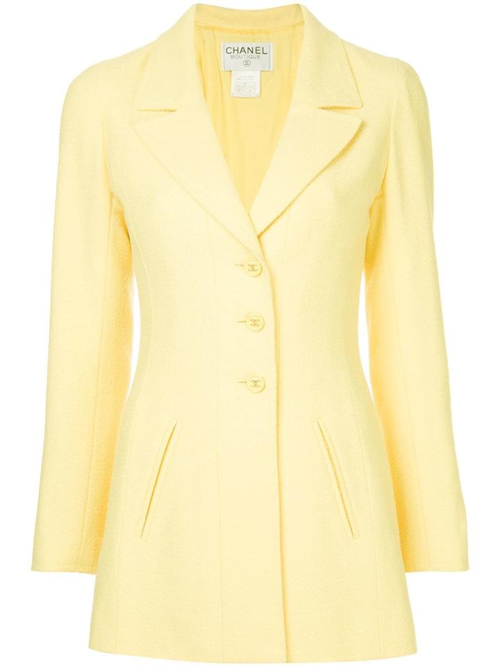Chanel Vintage Slim Fit Elongated Jacket - Yellow