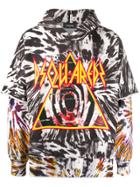 Dsquared2 Logo Tie-dye Print Hoodie - White