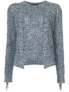 Yigal Azrouel Fringe Knit Sweater - Black
