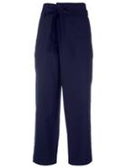 P.a.r.o.s.h. - Belted Cropped Trousers - Women - Cotton - M, Women's, Blue, Cotton