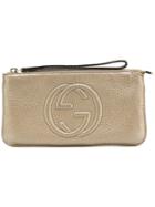 Gucci Gg Embossed Pouch - Metallic