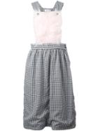 Comme Des Garçons Girl Fur Panel Pinafore Dress, Size: Medium, Black, Cotton/acrylic/nylon/wool