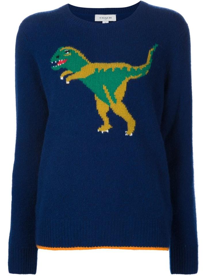 Coach Intarsia Dinosaur Jumper