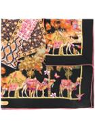 Salvatore Ferragamo Camel Print Scarf, Women's, Silk