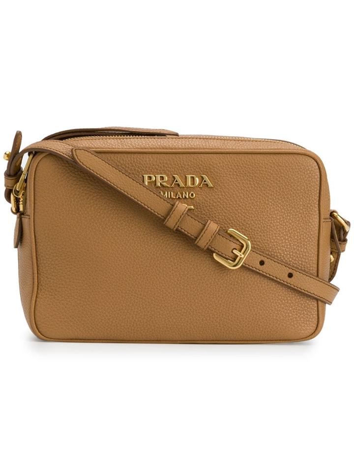 Prada Textured Camera Bag - Neutrals