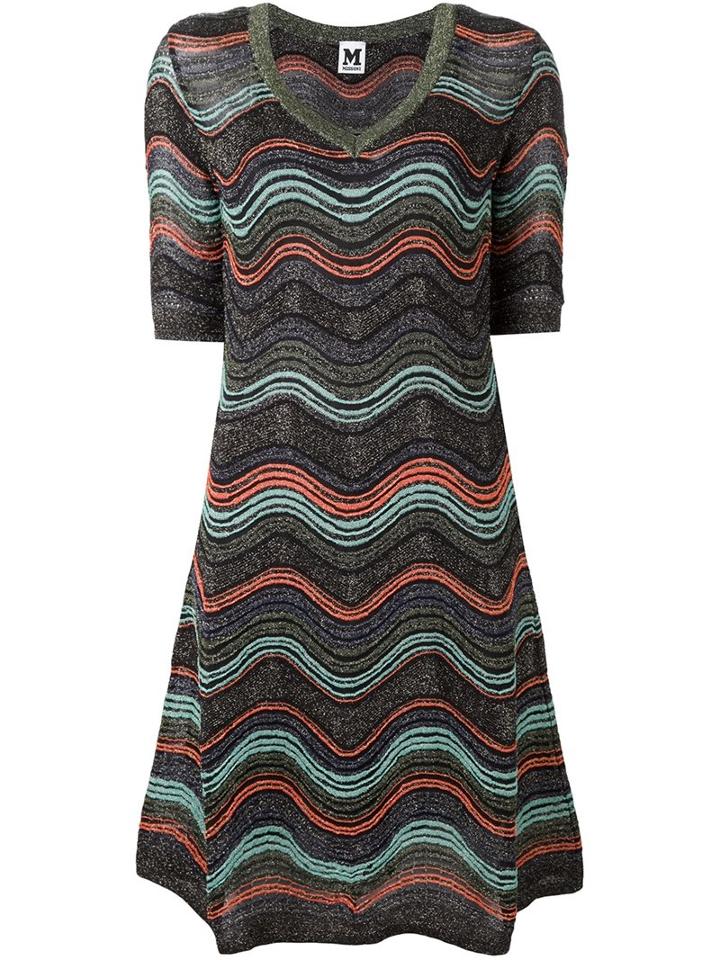 M Missoni Zig Zag Knit A-line Dress