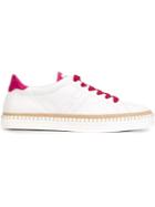 Hogan Rebel Lace-up Sneakers, Women's, Size: 38.5, White, Leather/rubber