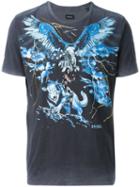 Diesel Eagle Print T-shirt, Men's, Size: M, Grey, Cotton
