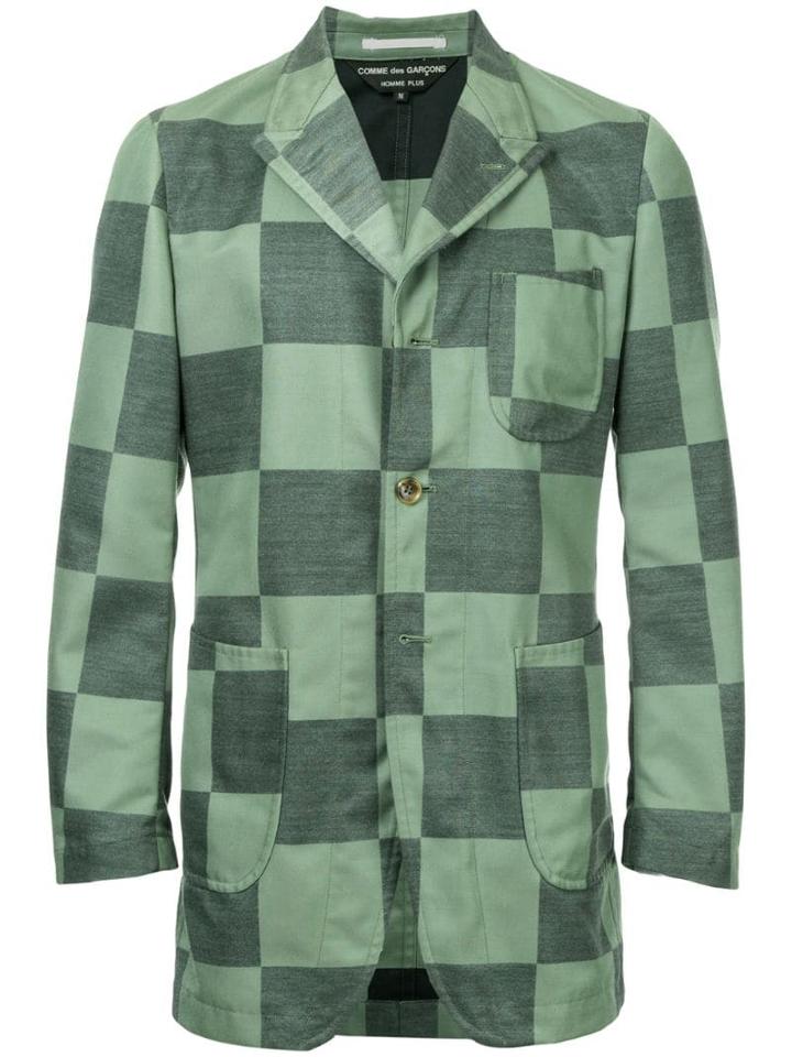 Comme Des Garçons Pre-owned Checkerboard Jacket - Green