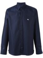 Etro Plain Shirt, Men's, Size: 42, Blue, Cotton