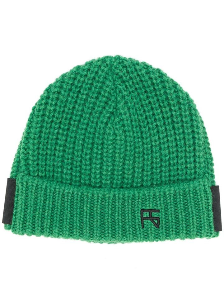 Raf Simons Logo Beanie Hat - Green