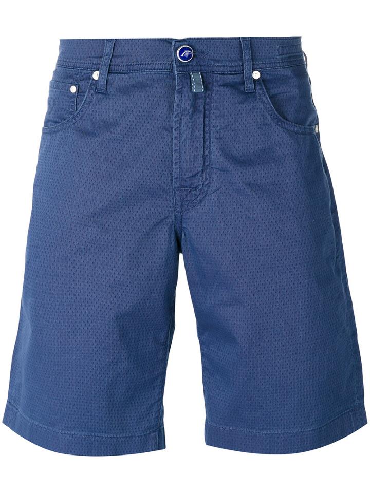 Jacob Cohen - Patterned Shorts - Men - Cotton/spandex/elastane - 36, Blue, Cotton/spandex/elastane