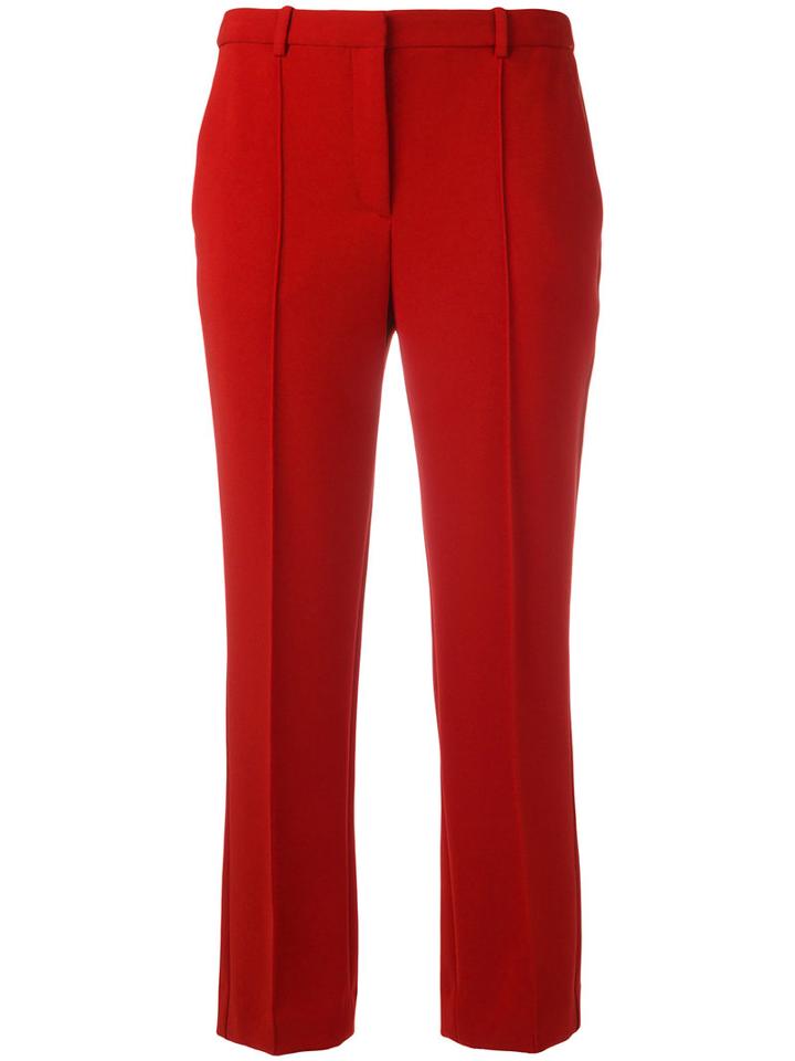 Theory Tailored Trousers, Women's, Size: 4, Red, Triacetate/polyester/spandex/elastane