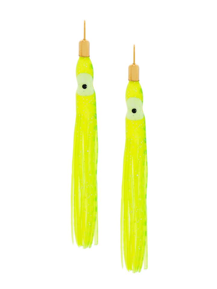 Catalina D'anglade Fringe Fish Earrings - Green