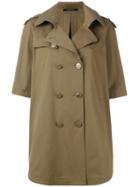 Tagliatore - Tosca Trenchcoat - Women - Cotton/spandex/elastane/cupro - 44, Women's, Green, Cotton/spandex/elastane/cupro