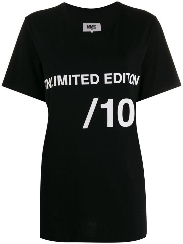 Mm6 Maison Margiela Unlimited Edition Print T-shirt - Black