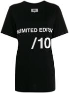 Mm6 Maison Margiela Unlimited Edition Print T-shirt - Black