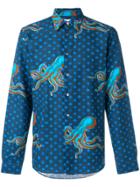 Ps By Paul Smith Octapus Print Shirt - Blue