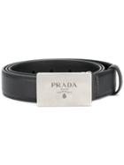 Prada Saffiano Leather Belt - Black