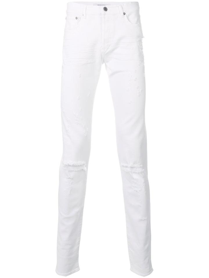 Givenchy Distressed Skinny Jeans - White