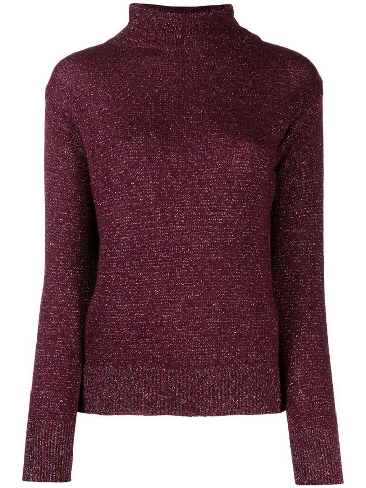 Etro Glitter Contrast Jumper - Purple
