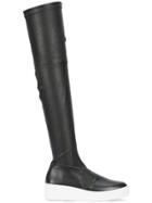 Robert Clergerie Knee High Flatform Boots - Black