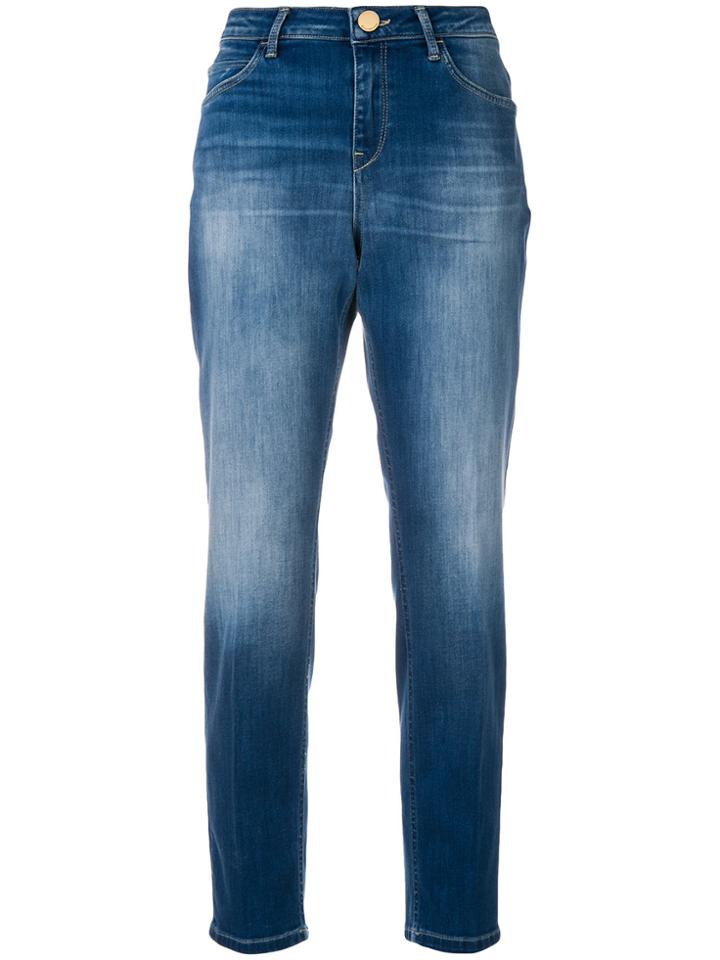 L'autre Chose Stonewashed Skinny Jeans - Blue