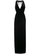 Monique Lhuillier Velvet Column Gown - Black