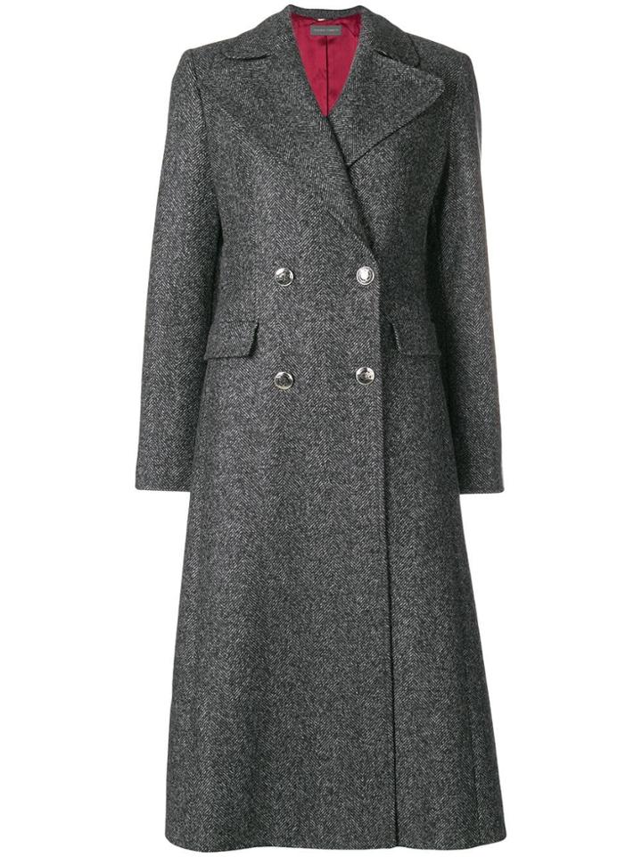 Alberta Ferretti Double Breasted Coat - Grey