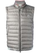 Moncler Maglia Padded Front Gilet, Men's, Size: Xxl, Grey, Polyamide/cotton/feather Down