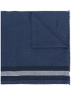 Bally Striped Knitted Scarf - Blue