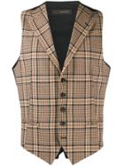 Tagliatore Plaid Waistcoat - Neutrals
