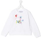 Simonetta Embellished Sweatshirt, Girl's, Size: 12 Yrs, White