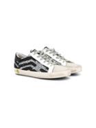 Golden Goose Kids Teen Superstar Glitter Sneakers - Black