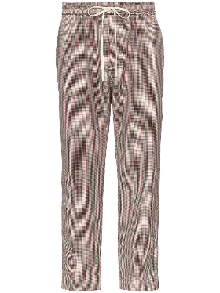 Gucci Houndstooth Wool Mohair Track Pants - Multicolour