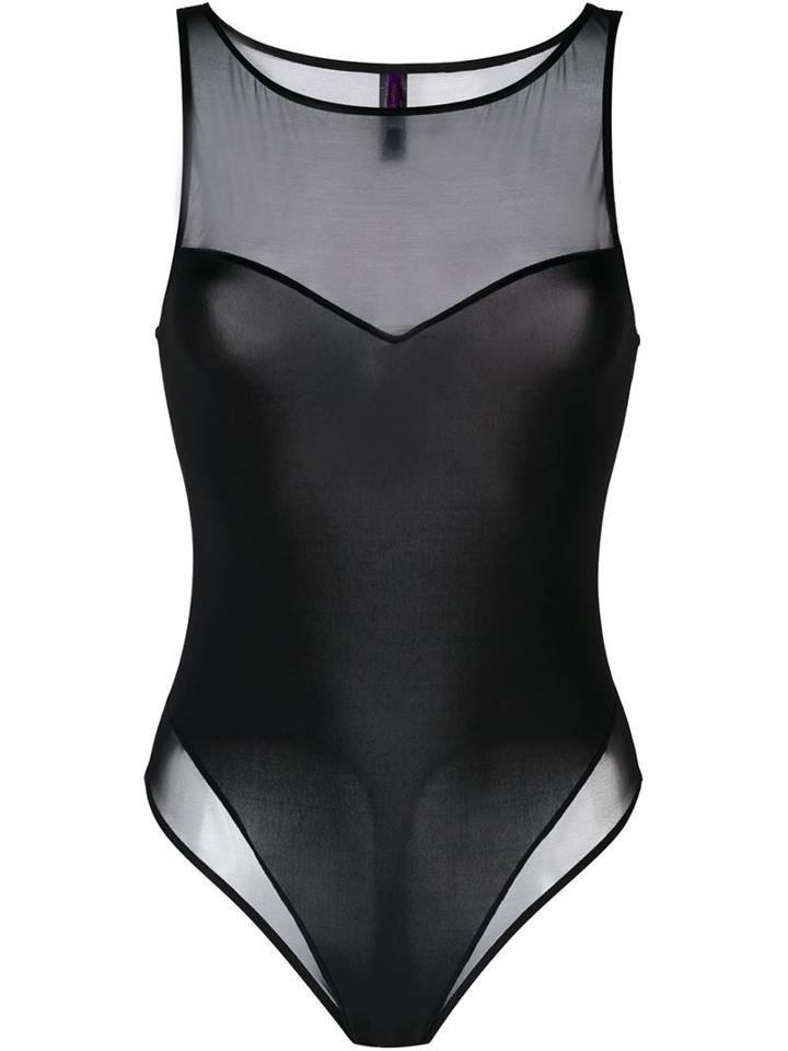 Maison Close Pure Tentation Thong Body, Women's, Size: M, Black, Nylon/spandex/elastane