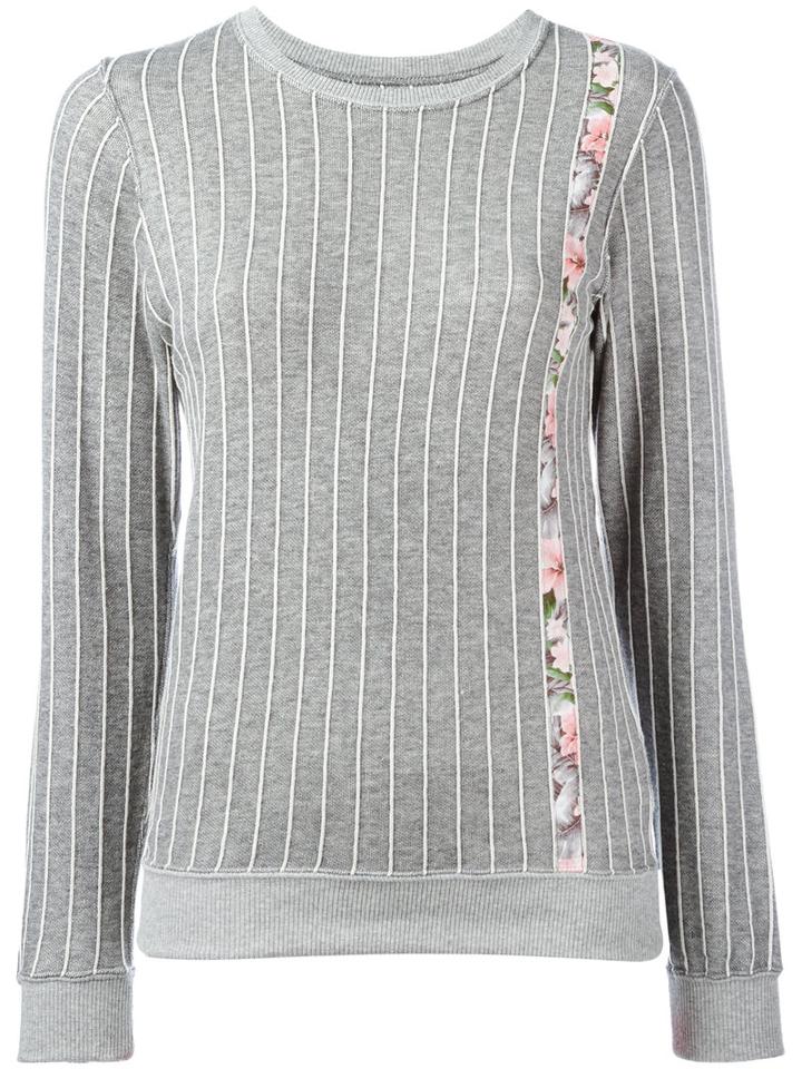Julien David - Pinstripe Jumper - Women - Cotton - S, Women's, Grey, Cotton