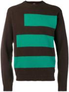 Mp Massimo Piombo Striped Knit Sweater - Brown