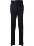 Brioni Creased Straight Leg Trousers - Blue