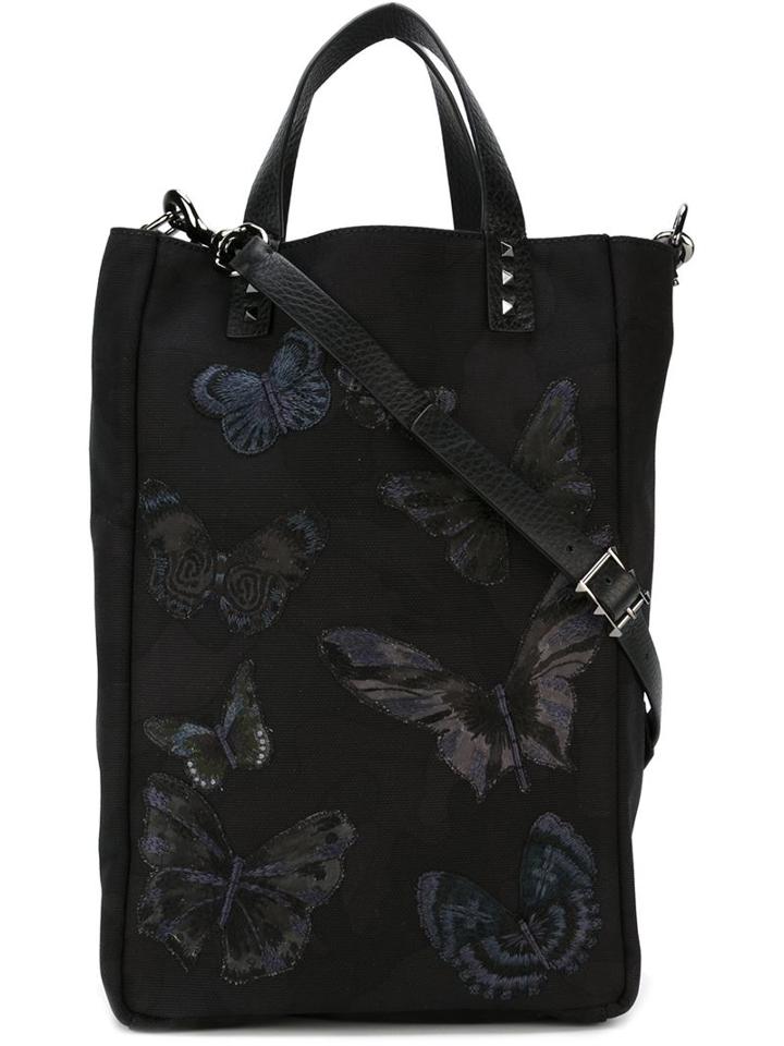 Valentino Garavani Embroidered Butterfly Tote