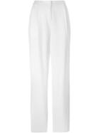 Dkny Pure Loose Fit Trousers, Women's, Size: Small, White, Triacetate