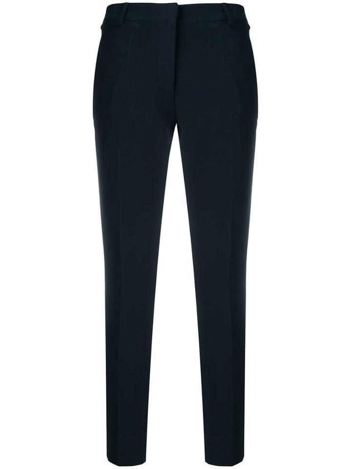 Blanca Cropped Slim-fit Trousers - Blue