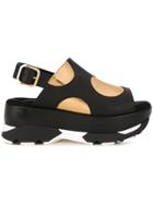 Marni Polka Dot Platform Sandals - Black